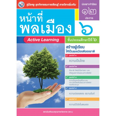 คู่มือครู ชุดกิจกรรมการเรียนรู้พัฒนาการคิดวิเคราะห์ รายวิชาเพิ่มเติม หน้าที่พลเมือง 6 (ป.6) คู่มือครู ชุดกิจกรรมการเรียนรู้พัฒนาการคิดวิเคราะห์ รายวิชาเพิ่มเติม หน้าที่พลเมือง 6 (ป.6)